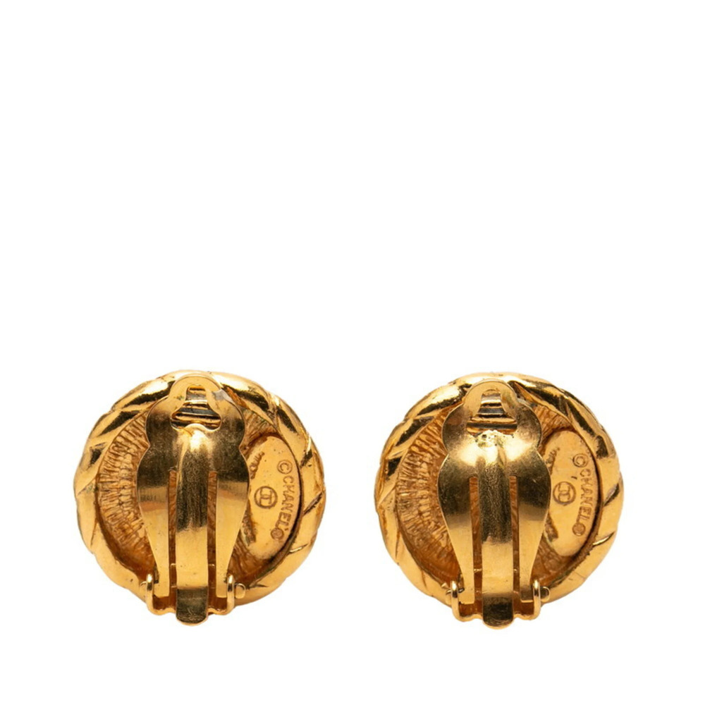 CHANEL Gold Logo Earrings - Picture 2 of 4